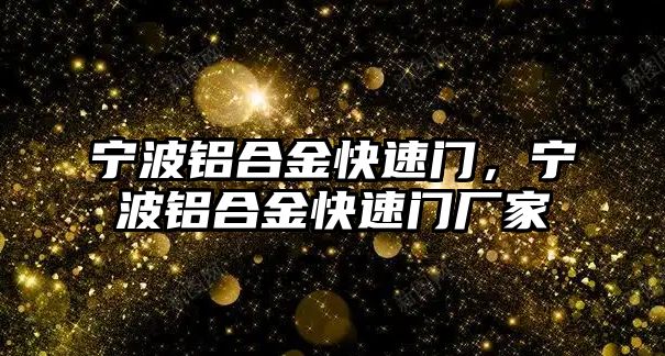 寧波鋁合金快速門，寧波鋁合金快速門廠家