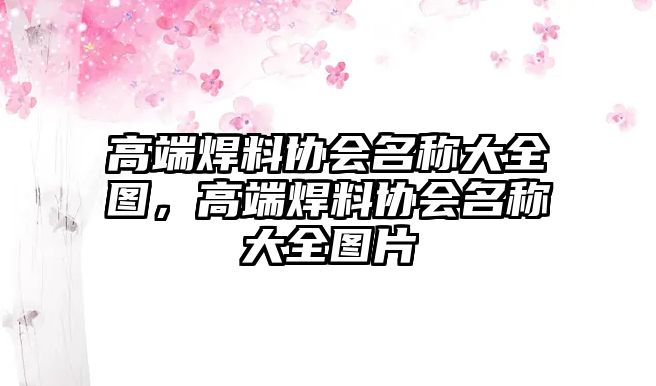 高端焊料協(xié)會(huì)名稱大全圖，高端焊料協(xié)會(huì)名稱大全圖片