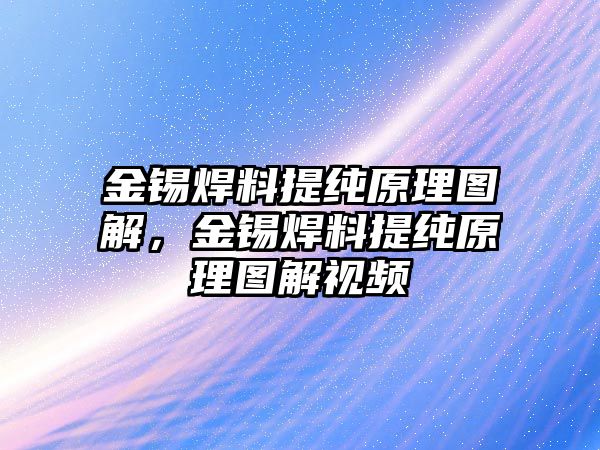 金錫焊料提純原理圖解，金錫焊料提純原理圖解視頻