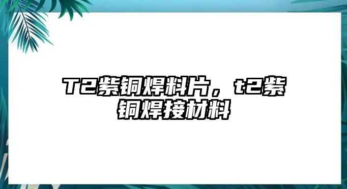 T2紫銅焊料片，t2紫銅焊接材料