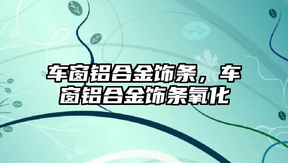 車窗鋁合金飾條，車窗鋁合金飾條氧化