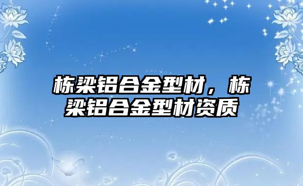 棟梁鋁合金型材，棟梁鋁合金型材資質(zhì)