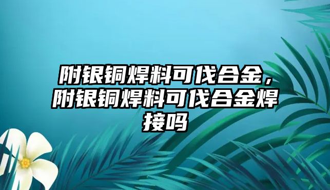 附銀銅焊料可伐合金，附銀銅焊料可伐合金焊接嗎