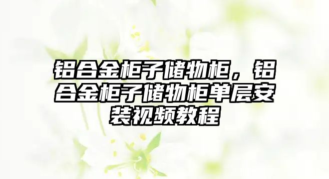 鋁合金柜子儲物柜，鋁合金柜子儲物柜單層安裝視頻教程