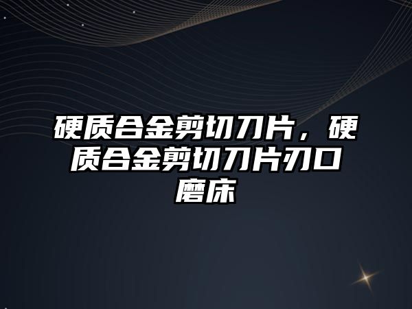 硬質(zhì)合金剪切刀片，硬質(zhì)合金剪切刀片刃口磨床