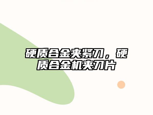 硬質(zhì)合金夾緊刀，硬質(zhì)合金機(jī)夾刀片