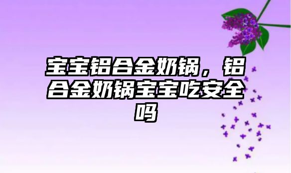 寶寶鋁合金奶鍋，鋁合金奶鍋寶寶吃安全嗎