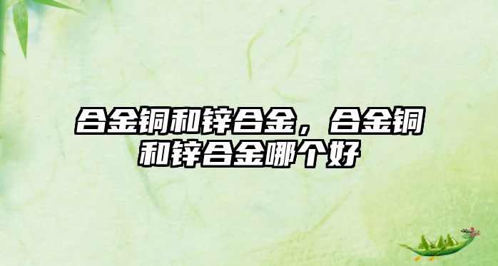 合金銅和鋅合金，合金銅和鋅合金哪個(gè)好