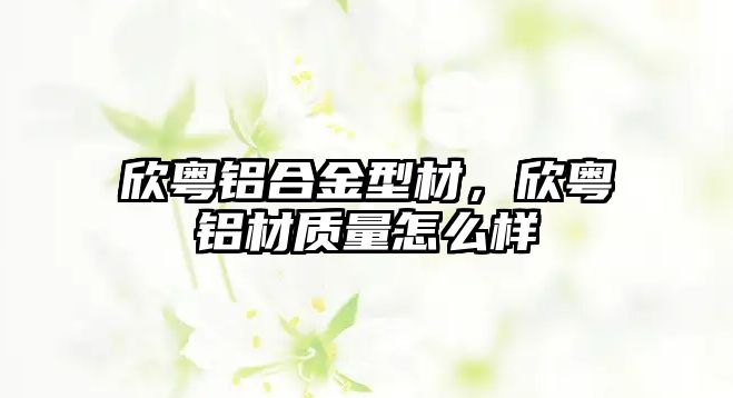 欣粵鋁合金型材，欣粵鋁材質(zhì)量怎么樣