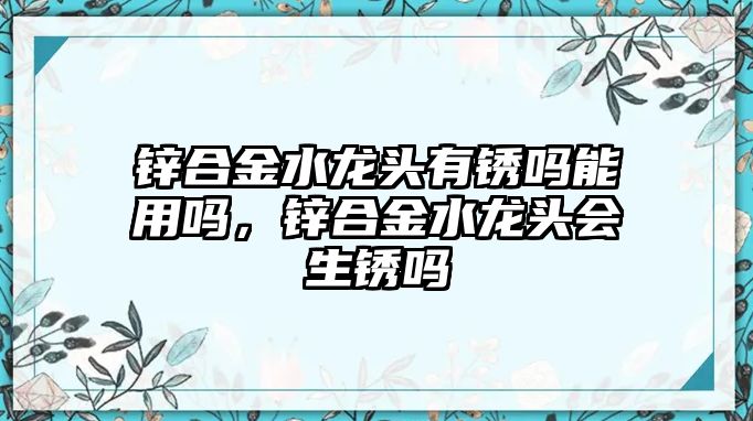 鋅合金水龍頭有銹嗎能用嗎，鋅合金水龍頭會生銹嗎