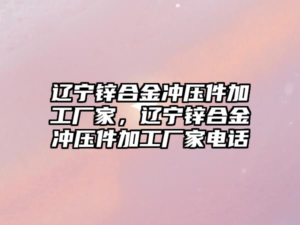 遼寧鋅合金沖壓件加工廠家，遼寧鋅合金沖壓件加工廠家電話