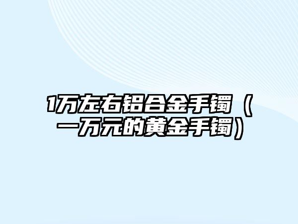 1萬左右鋁合金手鐲（一萬元的黃金手鐲）