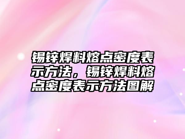 錫鋅焊料熔點密度表示方法，錫鋅焊料熔點密度表示方法圖解