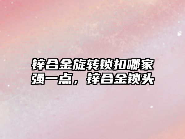 鋅合金旋轉鎖扣哪家強一點，鋅合金鎖頭