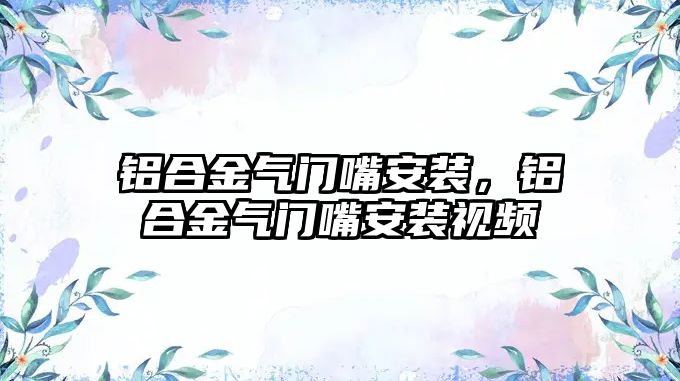 鋁合金氣門嘴安裝，鋁合金氣門嘴安裝視頻