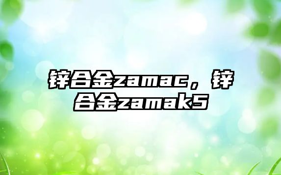 鋅合金zamac，鋅合金zamak5