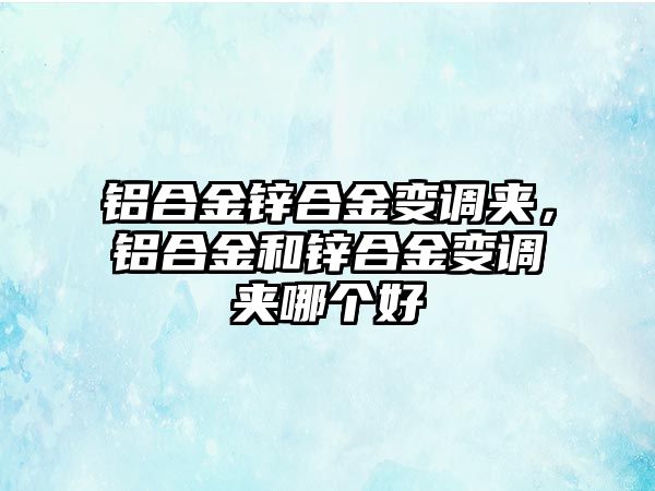 鋁合金鋅合金變調(diào)夾，鋁合金和鋅合金變調(diào)夾哪個好