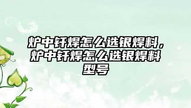 爐中釬焊怎么選銀焊料，爐中釬焊怎么選銀焊料型號(hào)