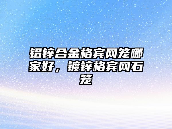 鋁鋅合金格賓網(wǎng)籠哪家好，鍍鋅格賓網(wǎng)石籠