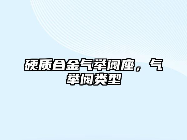 硬質(zhì)合金氣舉閥座，氣舉閥類型