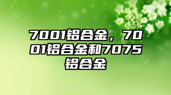 7001鋁合金，7001鋁合金和7075鋁合金