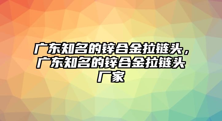 廣東知名的鋅合金拉鏈頭，廣東知名的鋅合金拉鏈頭廠家