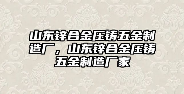 山東鋅合金壓鑄五金制造廠，山東鋅合金壓鑄五金制造廠家