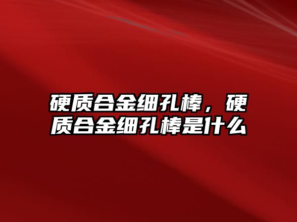 硬質(zhì)合金細(xì)孔棒，硬質(zhì)合金細(xì)孔棒是什么