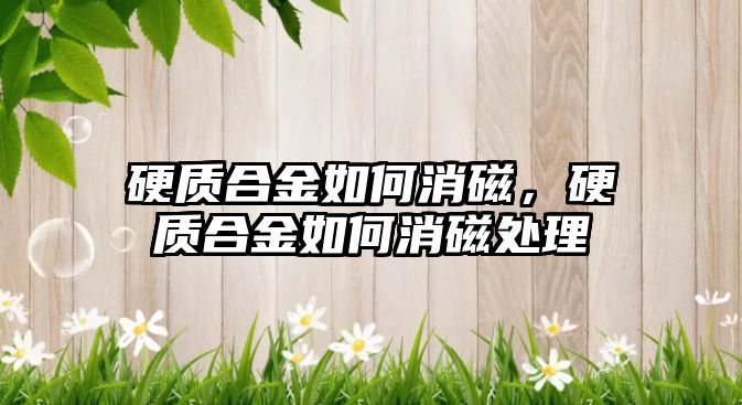 硬質(zhì)合金如何消磁，硬質(zhì)合金如何消磁處理