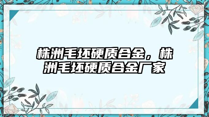 株洲毛坯硬質(zhì)合金，株洲毛坯硬質(zhì)合金廠家