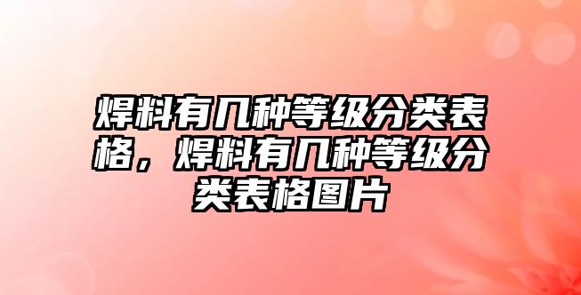 焊料有幾種等級分類表格，焊料有幾種等級分類表格圖片