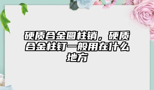 硬質(zhì)合金圓柱銷，硬質(zhì)合金柱釘一般用在什么地方