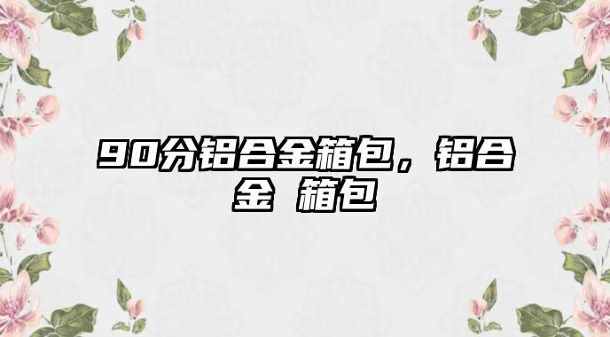 90分鋁合金箱包，鋁合金 箱包