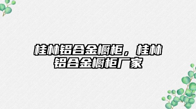 桂林鋁合金櫥柜，桂林鋁合金櫥柜廠家