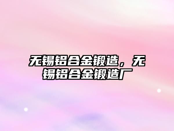 無錫鋁合金鍛造，無錫鋁合金鍛造廠