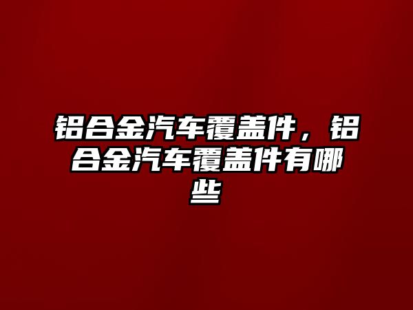 鋁合金汽車覆蓋件，鋁合金汽車覆蓋件有哪些