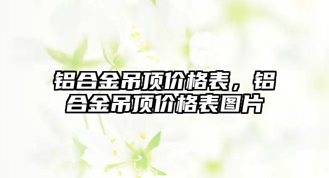 鋁合金吊頂價格表，鋁合金吊頂價格表圖片