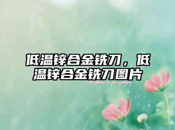 低溫鋅合金銑刀，低溫鋅合金銑刀圖片