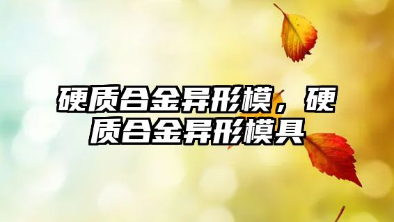 硬質(zhì)合金異形模，硬質(zhì)合金異形模具