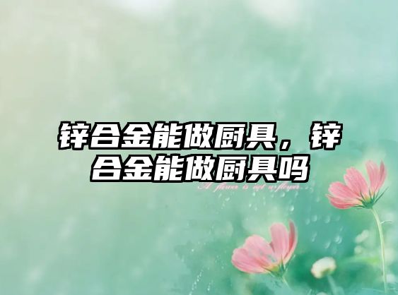 鋅合金能做廚具，鋅合金能做廚具嗎