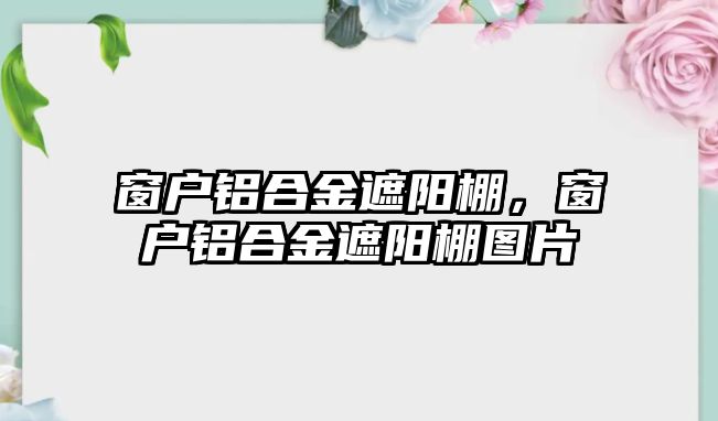 窗戶鋁合金遮陽棚，窗戶鋁合金遮陽棚圖片