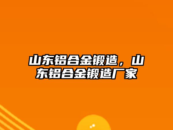 山東鋁合金鍛造，山東鋁合金鍛造廠家