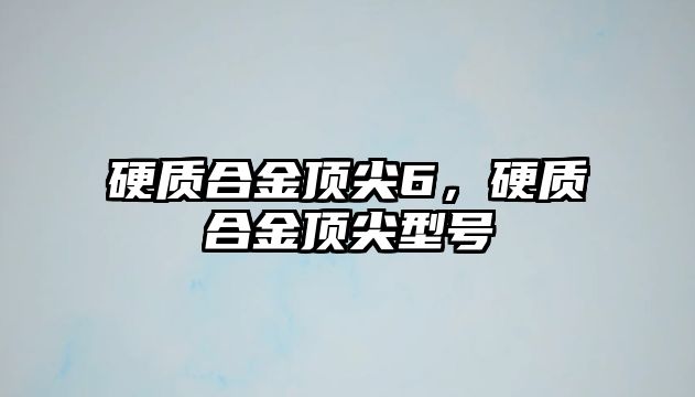 硬質(zhì)合金頂尖6，硬質(zhì)合金頂尖型號