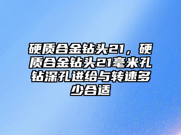 硬質(zhì)合金鉆頭21，硬質(zhì)合金鉆頭21毫米孔鉆深孔進(jìn)給與轉(zhuǎn)速多少合適