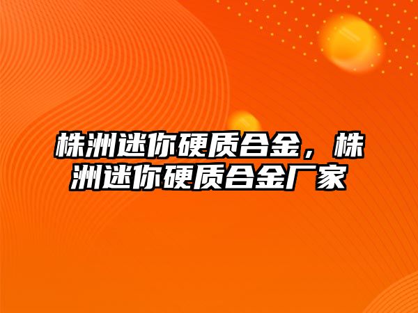 株洲迷你硬質(zhì)合金，株洲迷你硬質(zhì)合金廠家