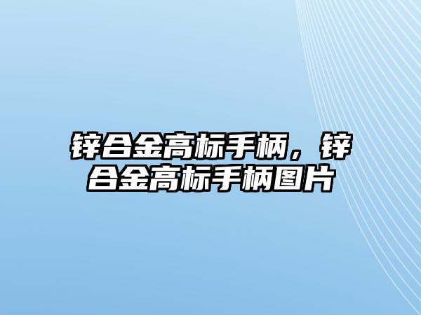 鋅合金高標手柄，鋅合金高標手柄圖片