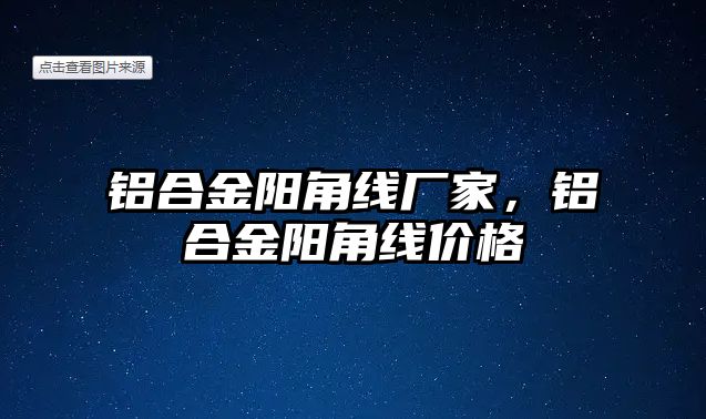 鋁合金陽角線廠家，鋁合金陽角線價格