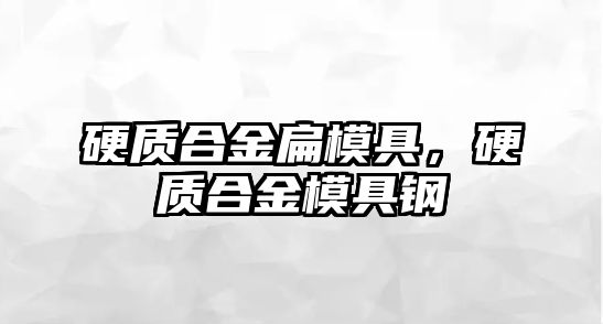 硬質(zhì)合金扁模具，硬質(zhì)合金模具鋼