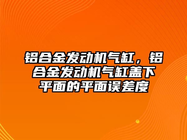 鋁合金發(fā)動機氣缸，鋁合金發(fā)動機氣缸蓋下平面的平面誤差度