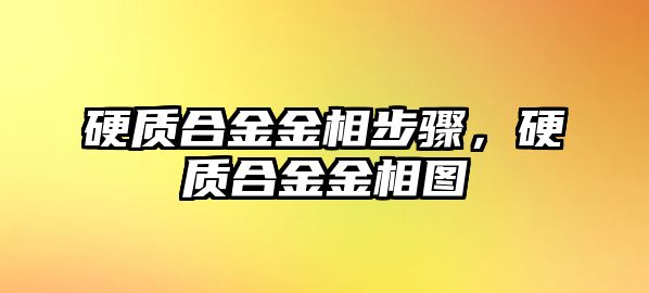 硬質(zhì)合金金相步驟，硬質(zhì)合金金相圖